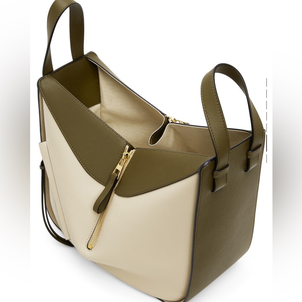 Host pick 🥳Authentic Loewe small hammock Olive and Cream Tote Bag - Picture 3 of 6